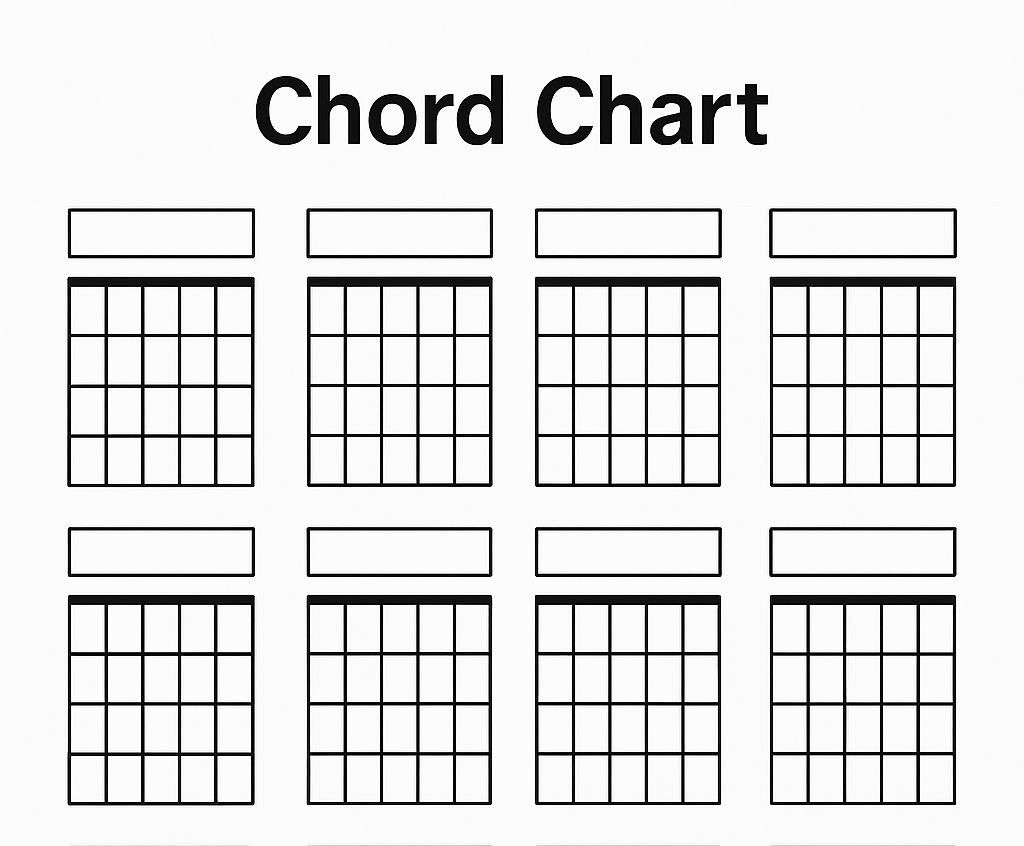 Blank Guitar Chord Chart